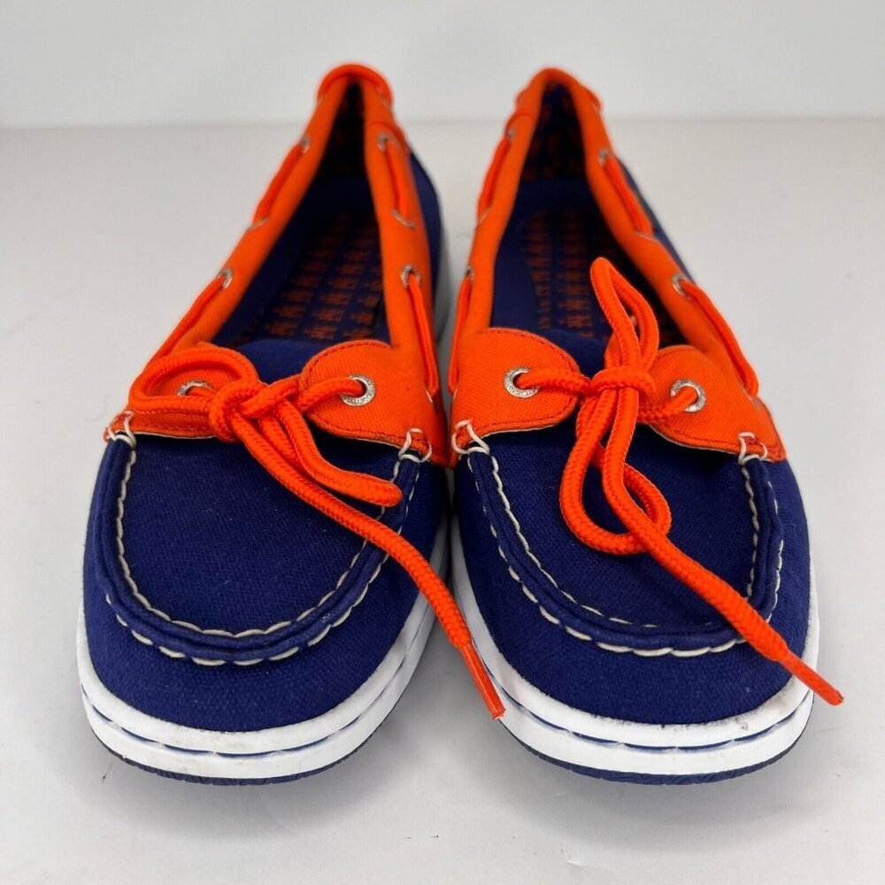 Eastland Womens 2562-18 Blue Sunset Canvas Lace Up Size 8.5M Boat Shoes - Picture 3 of 9